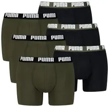 Puma Everyday Basic Boxershorts Schwarz/Grün XXL 6er Pack