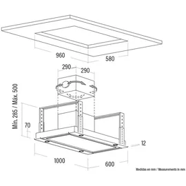 Cata Isla Sirin 1000 WH Lüfterbausteine 100 cm