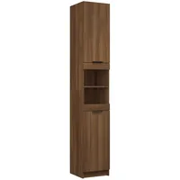 VidaXL Badschrank Braun Eichen-Optik 32x34x188,5 cm Holzwerkstoff