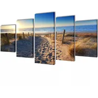 VidaXL Bilder Dekoration Set Strand 200 x 100 cm