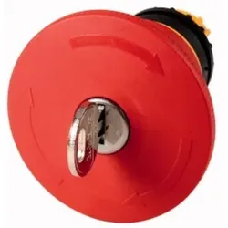 Eaton 121467 NOT-HALT-/NOT-AUS-Taste, RMQ-Titan, Palmenform, 60 mm, unbeleuchtet, Schlüsselentriegelung, rot, gelb, RAL 3000, nicht