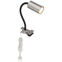 Robby Klemmstrahler Metall Nickel Matt, 1X Gu10