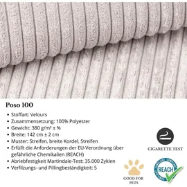 beautysofa Ecksofa HEKTOR L-Form mit Schlaffunktion und Bettkasten, Couch in Hellbeige, Ottomane 70 cm - Beige/Creme