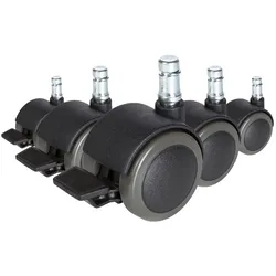 hjh OFFICE Stuhlrollen 5x ROLO STOP 10mm/50mm Metall, Kunststoff