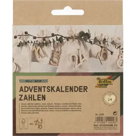 Folia Adventskalender-Holzzahlen natur 2021 2209