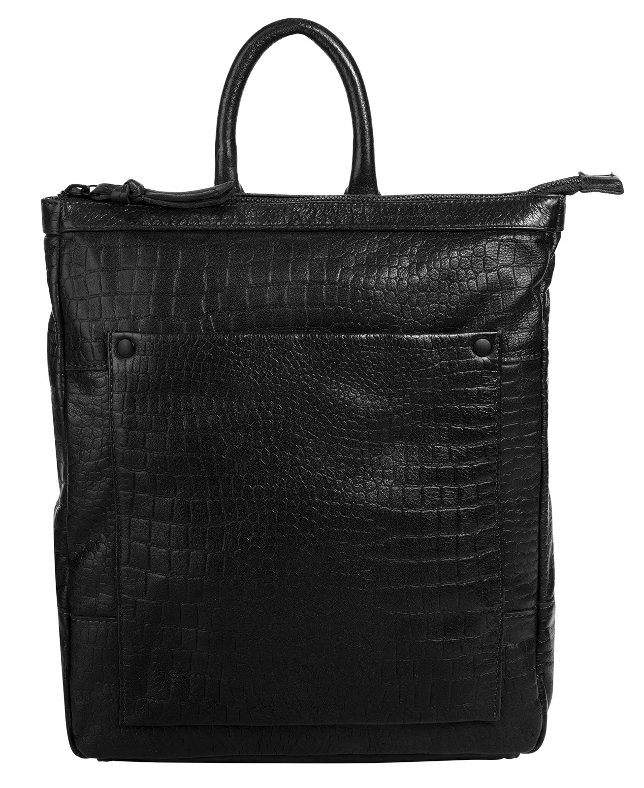 Cityrucksack BETTY BARCLAY Gr. B/H/T: 24 cm x 30 cm x 8 cm, schwarz Rucksäcke echt Leder