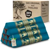 livasia Keilkissen Dreieckskissen (Deluxe) vegan und handgefertigt, 32x55x29cm, Kapok blau