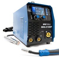 IPOTOOLS MIG-210DP 6in1 MIG MAG Schweißgerät - Schutzgas Schweissgerät mit 210 A Synergic Puls Doppelpuls Funktion/Fülldrahtschweißgerät und Elektroden/E-Hand/IGBT / 230V / 7 Jahre Garantie