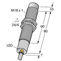 Turck Sensor nicht bündig PNP, Schließer NI8-M18-AP6X/S120