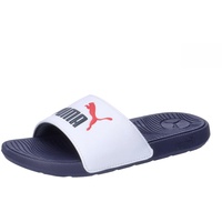 Puma Cool Cat 2.0 Ps Slide Sandals, Puma White-Puma Navy-For all time red 34.5