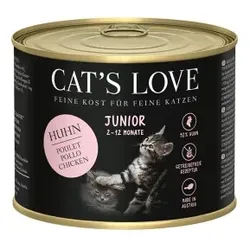 CAT'S LOVE Nassfutter Katze Junior Huhn 24x200 g