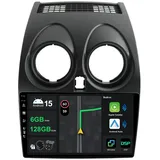 [6G+128G] IPS 9" Android 14 Autoradio Für Nissan Qashqai J10 2008-2014 mit navi Octa Core-[Eingebauter CarPlay/Android Auto/DSP/Mirror Link/GPS Navi/360 Camera/Bluetooth 5.0/WiFi/USB