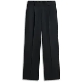 Tommy Hilfiger Anzughose "TIMELESS WOOL WIDE LEG PANT", Damen, Gr. 38, N-Gr, schwarz night navy, Web, Obermaterial: 54% Polyester, 44% Wolle, 2% Elasthan, unifarben, lässig geschnitten knöchellang, Hosen Anzughose, mit Wolle