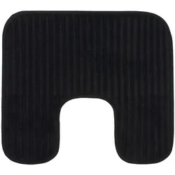 Badematte GÖZZE "Berlin", schwarz, H:7mm, Polyester, Badematten, Badteppich, Uni Farben, Cord Optik, waschbar