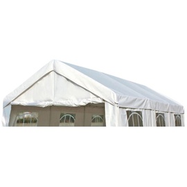 DEGAMO Ersatzdach Dachplane für Zelt 3x6 Meter, PE weiss 180g/m2, incl. Spanngummis