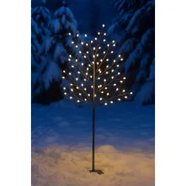 NORTHPOINT LED Baum mit 150 warmweißen LEDs Timer 6h Ein 18h Aus Inkl 5m Kabel und Heringe