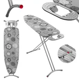 Kadax Klappbares Bügelbrett, 120x38cm Dampfbügelbrett mit Metallnetz