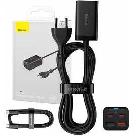 Baseus GaN3 Pro 65 W, schwarzes Ladegerät,
