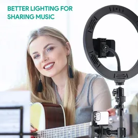 Aukey Ringlicht 10-Zoll-Dimmbar weiß