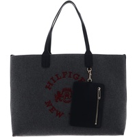 Tommy Hilfiger Iconic Tommy Tote Wool Logo Grey Line