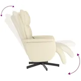 vidaXL Massagesessel mit Fußteil Kunstleder 84 x 106,5 x 84 cm Creme