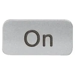 Siemens 3SB29012EB Bezeichnungsschild zum Kleben, Schildgröße 9, 5x18, 5mm, silberfarben, on - 10 Stück