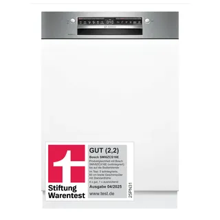 Bosch Serie 6 SMI6ZCS16E Einbau-Geschirrspüler (teilintegrierbar, 598 mm breit, Edelstahl)