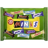 Mars Mixed Minis 710g, Bounty, Snickers, Twix, Mars Mini Schokoriegel Mix, Party-Mix, Geschenk, 710g