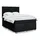 vidaXL Boxspringbett mit Matratze Schwarz 140x200 cm Stoff