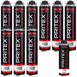 Brunnenschaum Set 9 x 750 ml inkl. Pistolenreiniger Bauschaum Montageschaum