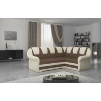 JVmoebel Ecksofa, Design Ecksofa Sofa Bettfunktion Couch Schlafsofa Leder Polster Textil Sofas Neu braun