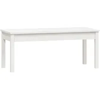 VidaXL Gartenbank Weiß 109x44x45 cm Massivholz Kiefer