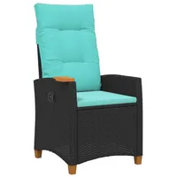 vidaXL Gartenstuhl Liegestuhl 62 x 64 x 112 cm schwarz 1 St.