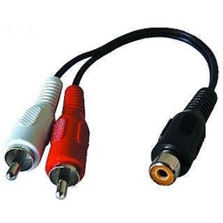 Cinch-Kupplung auf 2xCinch-Stecker 0,2m