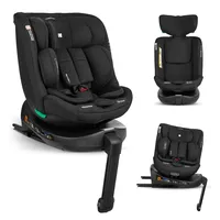 KikkaBoo Kindersitz 9-36kg I-SECURE, Kindersitz ab 1 Jahr, 360° Drehbar mit ISOFIX, i-Size, Gruppe 0 1 2 3 (0–36 kg), Reboarder Rückwärts & Vorwärtsgerichtet, Verstellbare Kopfstütze, Schwarz