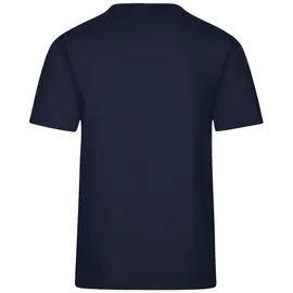 TRIGEMA T-Shirt "TRIGEMA T-Shirt mit Knopfleiste DELUXE Baumwolle", Herren, Gr. 4XL, blau (navy), Single Jersey, 100% Baumwolle, normal, ohne Ausschnitt, Shirts T-Shirt