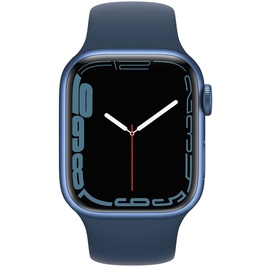 Apple Watch Series 7 GPS + Cellular 41 mm Aluminiumgehäuse blau, Sportarmband abyssblau