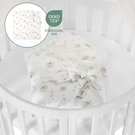 Waldin Babybett OWAL Kinderbett 7in1 mit Matratze, mitwachsendes Kinder-Bett