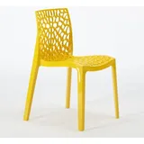 Grand Soleil Gruvyer Stapelbar Polypropylen Küche Bar Stühle - Gelb