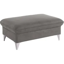Polsterhocker COTTA "Caluso", grau, B:101cm H:46cm T:65cm, NaturLEDER: Bitte beachten Sie, dass Lederbezüge mehr Nähte aufweisen als Stoffbezüge., Kunstleder SOFTLUX, NaturLEDER (echtes Rindsleder), Microfaser PRIMABELLE (100% Polyester), Hocker