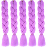 BYNYXI 5 Stücke Jumbo Braids Extensions, 120cm Kunsthaar zum Einflechten Twist Zöpfe Synthetik Crochet Hair Flechthaar Haarverlängerungen Einfarbige Ombre Jumbo Zöpfe Haar Flechten Extensions