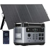 OUKITEL P2001E Pro 3200W (7200W Peak) Tragbare Powerstation P2001E PRO Mit 200-W-Solarpanel, 2048Wh Solargenerator mit LiFePO4 Akku, 0–80% in 45 Min.Laden, 1000W MPPT,APP, USV, Portable Power Station