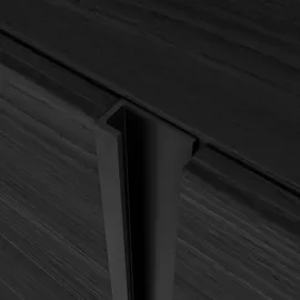 SKRAUT HOME Lowboard 315x50x35 cm Schwarz Eiche Holzwerkstoff