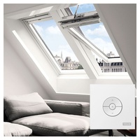 VELUX INTEGRA Dachfenster GGL 206621 Elektrofenster Holz/Kiefer weiß lackiert ENERGIE PLUS Fenster, 134x140 cm (UK08)