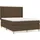 vidaXL Boxspringbett mit Matratze Dunkelbraun 140x200 cm Stoff