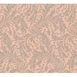 Textiltapete LIVING WALLS "Di Seta", rosa, B:0,53m L:10,05m, Viskose, Vlies, Tapeten, Klassik Tapete Barock Tapeten Wohnzimmer Schlafzimmer Küche Flur Optik