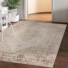 mazovia Teppich Beige Modern Vintage - Wohnzimmer, Esszimmer, ® Zertifikat, Braun - 200 x 300 cm
