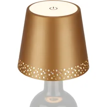 Brilo Akku-Flaschenlicht Flaska Gold-Matt 2,6W
