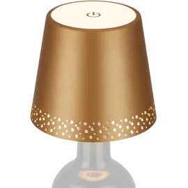 Brilo Akku-Flaschenlicht Flaska Gold-Matt 2,6W