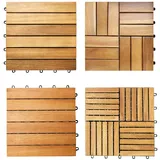 Casaria Holzfliese Mosaik - ca. 30 x 30cm, Akazien braun